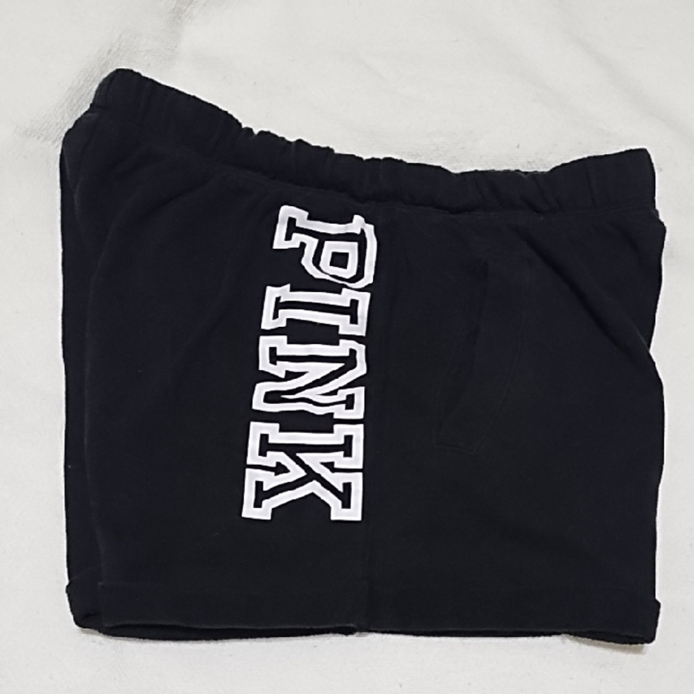 PINK Victoria's Secret Soft Jersey Knit Black Shorts Sz S